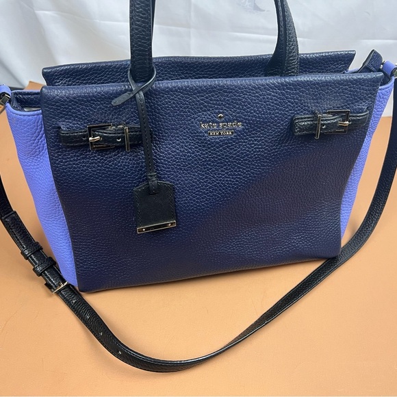 kate spade NY holder street Lanier leather satchel bag Blue - Picture 12 of 14
